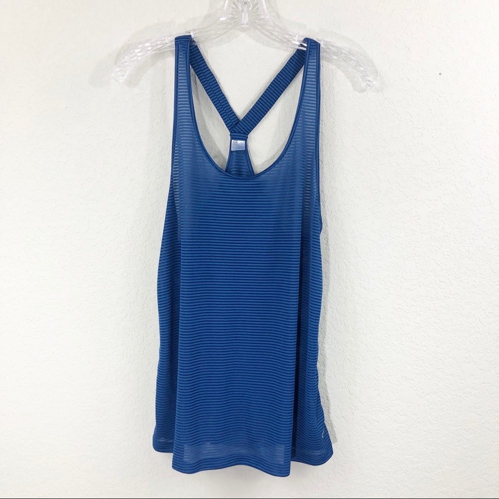 GapFit Blue Striped Tank Top Medium